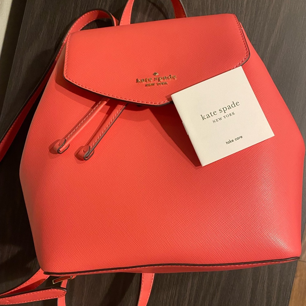 NEW Katespade hotpink Lizzie Medium Flap Backpack - Picture 3 of 9